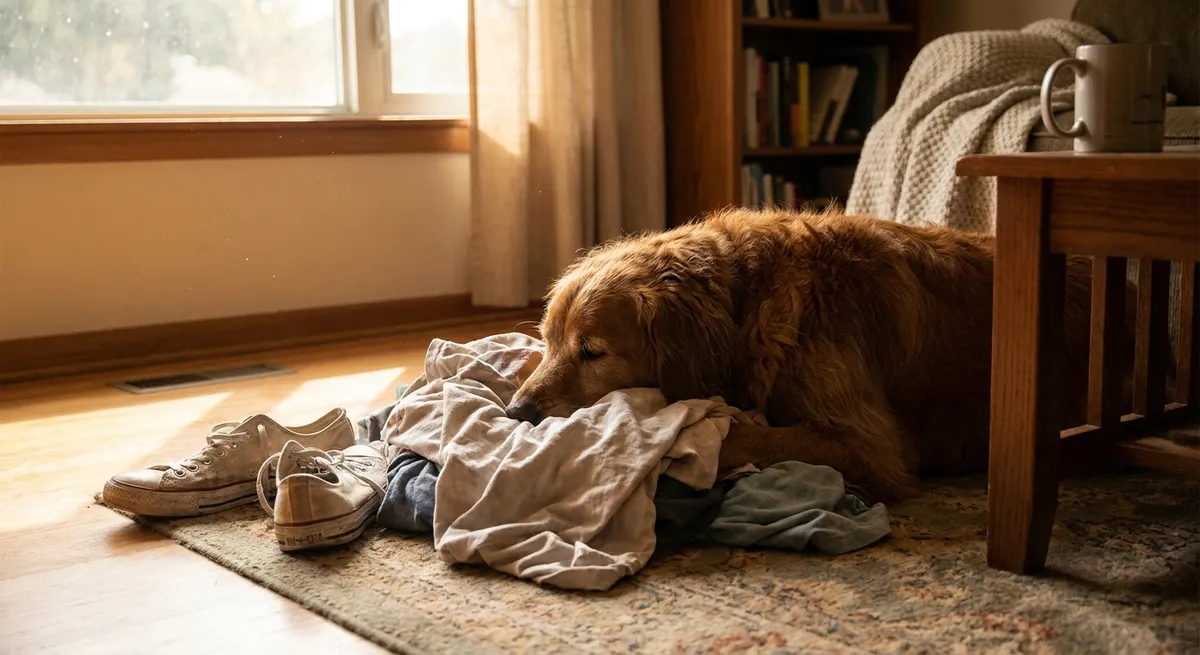 My Dog Thinks I’m Home 24/7 Now — The Weird Magic of “Scent Parenting”